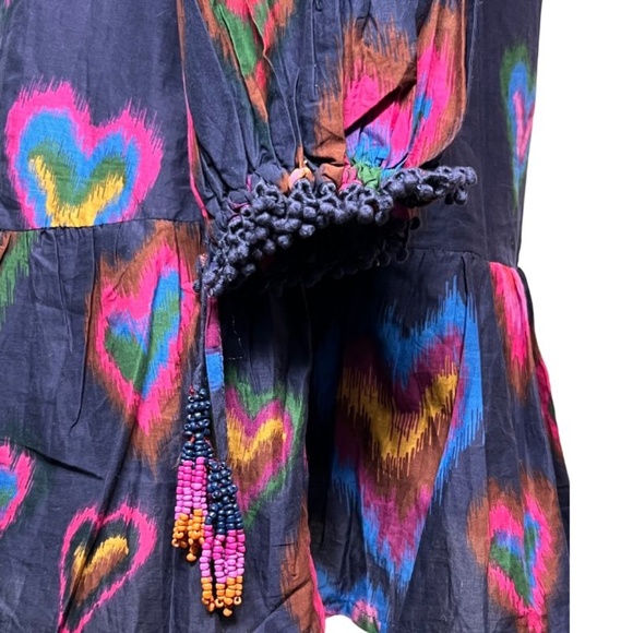NWOT FARM Rio Multi-Color Heart Mini Dress with Beautiful Detailing (XS) - Picture 10 of 16